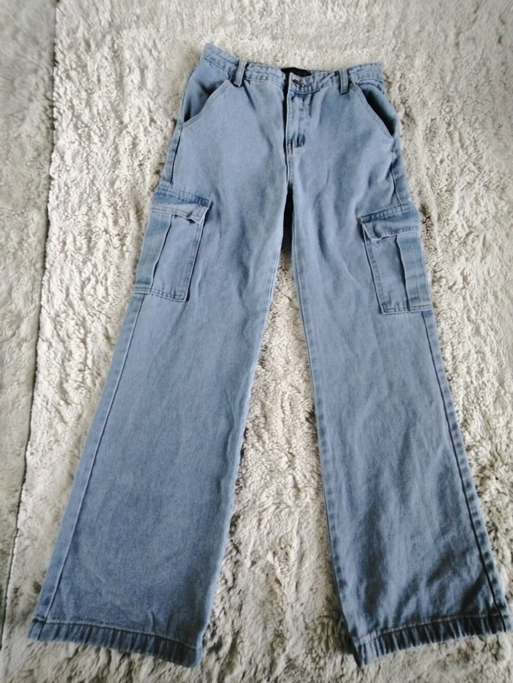 Cali 1850 Light Wash Wide Leg Cargo Jeans Size 0 -Excellent Used Condition(EUC)